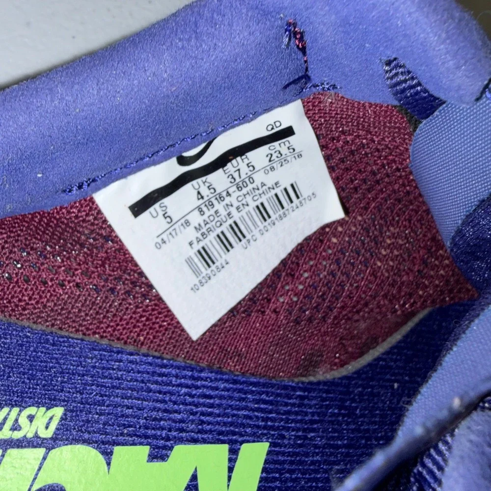 Nike Zoom Rival D 10 Track Spikes Bordeaux Purple Lime 819164-600 Mens 5